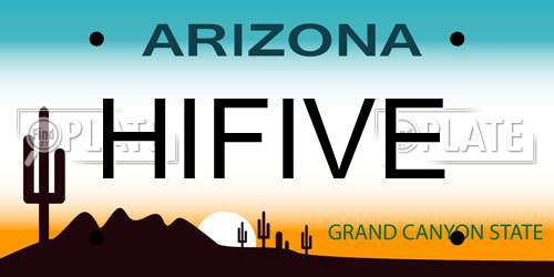 HIFIVE Arizona License Plate