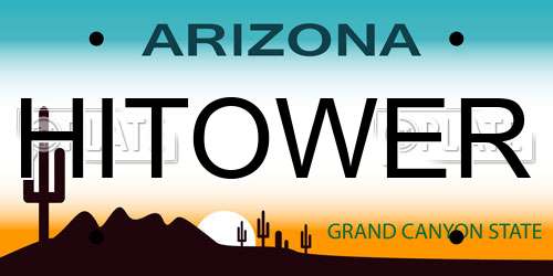 HITOWER Arizona License Plate
