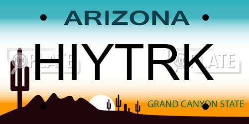 HIYTRK Arizona License Plate