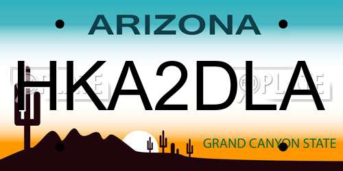 HKA2DLA Arizona License Plate