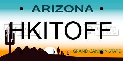 HKITOFF Arizona License Plate