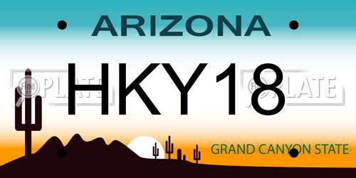 HKY18 Arizona License Plate
