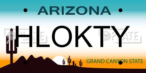 HLOKTY Arizona License Plate