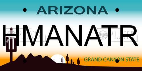 HMANATR Arizona License Plate