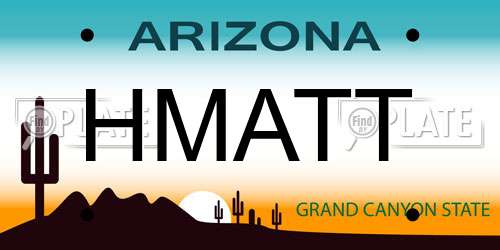 HMATT Arizona License Plate