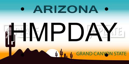 HMPDAY Arizona License Plate