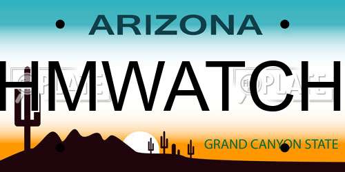 HMWATCH Arizona License Plate