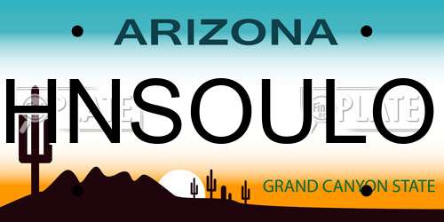 HNSOULO Arizona License Plate