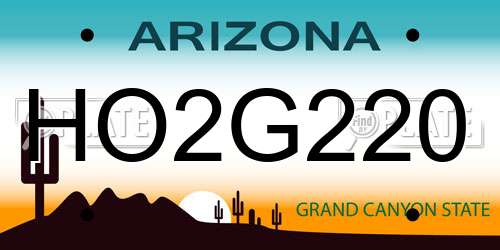 HO2G220 Arizona License Plate