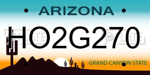 HO2G270 Arizona License Plate
