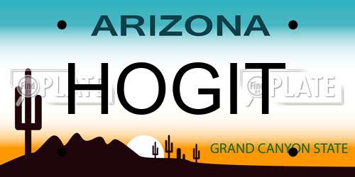 HOGIT Arizona License Plate