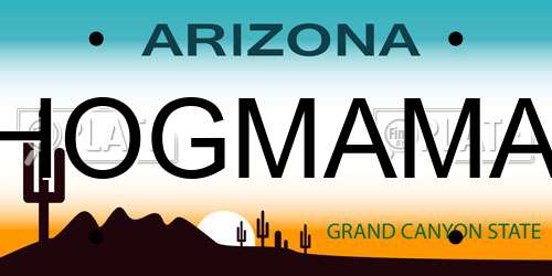 HOGMAMA Arizona License Plate