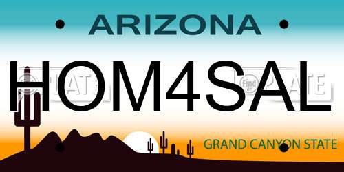 HOM4SAL Arizona License Plate