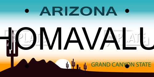 HOMAVALU Arizona License Plate