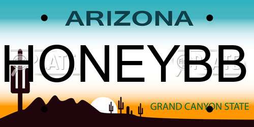 HONEYBB Arizona License Plate