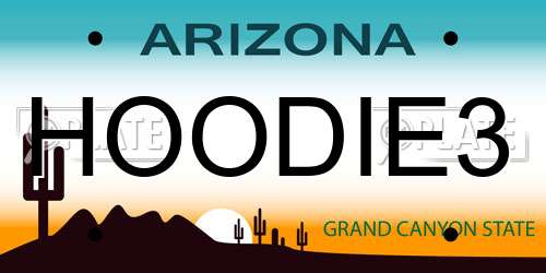 HOODIE3 Arizona License Plate