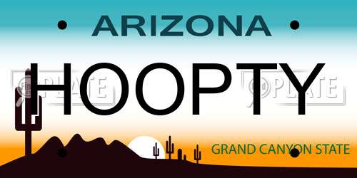 HOOPTY Arizona License Plate