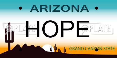 HOPE Arizona License Plate