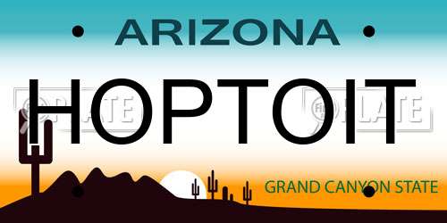 HOPTOIT Arizona License Plate