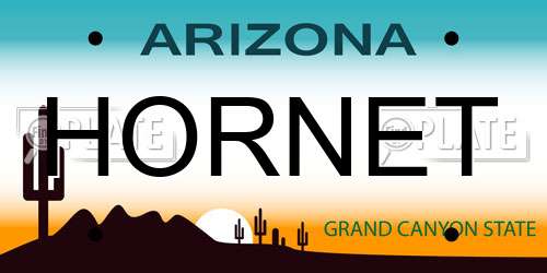 HORNET Arizona License Plate