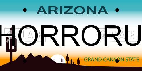 HORRORU Arizona License Plate