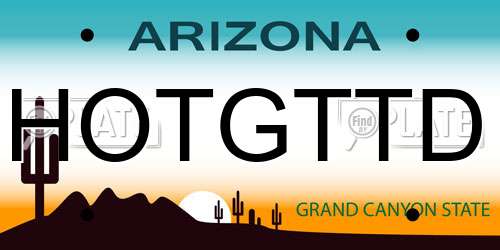 HOTGTTD Arizona License Plate