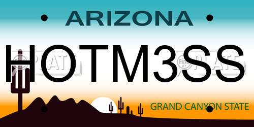 HOTM3SS Arizona License Plate