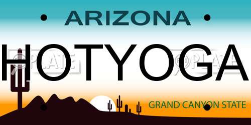 HOTYOGA Arizona License Plate