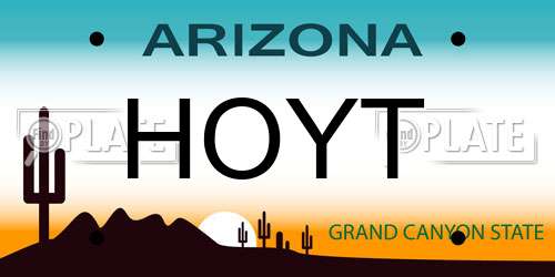HOYT Arizona License Plate