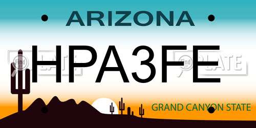 HPA3FE Arizona License Plate