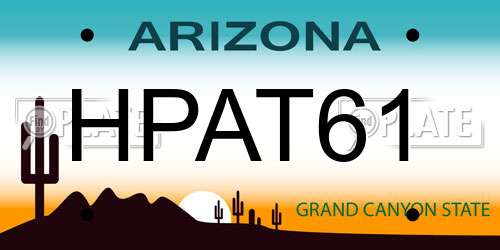 HPAT61 Arizona License Plate