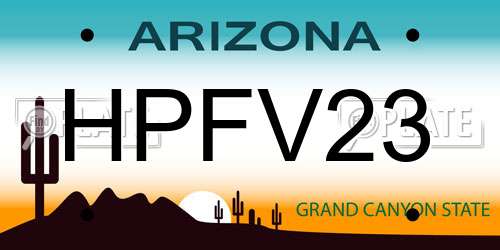 HPFV23 Arizona License Plate