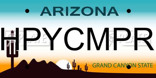 HPYCMPR Arizona License Plate