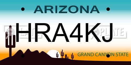 HRA4KJ Arizona License Plate