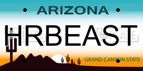 HRBEAST Arizona License Plate