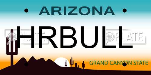 HRBULL Arizona License Plate