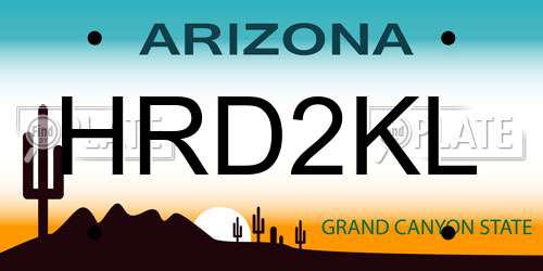 HRD2KL Arizona License Plate