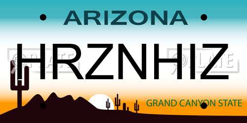 HRZNHIZ Arizona License Plate