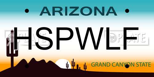 HSPWLF Arizona License Plate