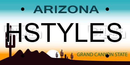 HSTYLES Arizona License Plate