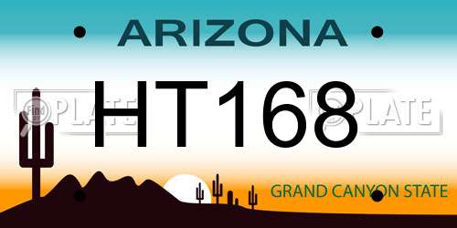 HT168 Arizona License Plate