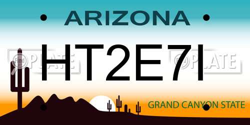 HT2E7I Arizona License Plate