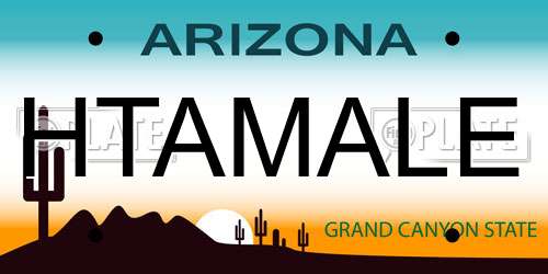 HTAMALE Arizona License Plate