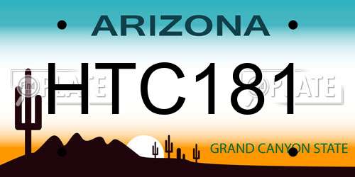 HTC181 Arizona License Plate