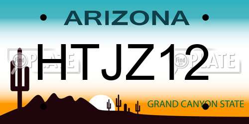HTJZ12 Arizona License Plate