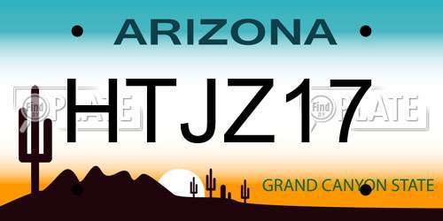HTJZ17 Arizona License Plate