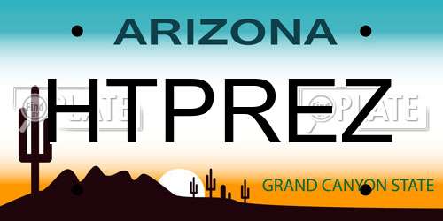HTPREZ Arizona License Plate