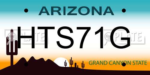 HTS71G Arizona License Plate