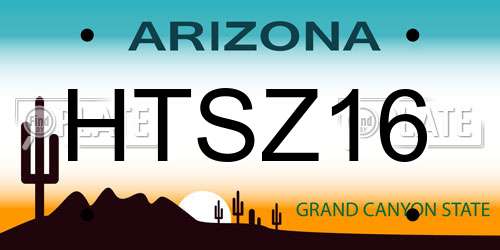 HTSZ16 Arizona License Plate