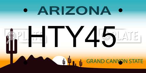 HTY45 Arizona License Plate